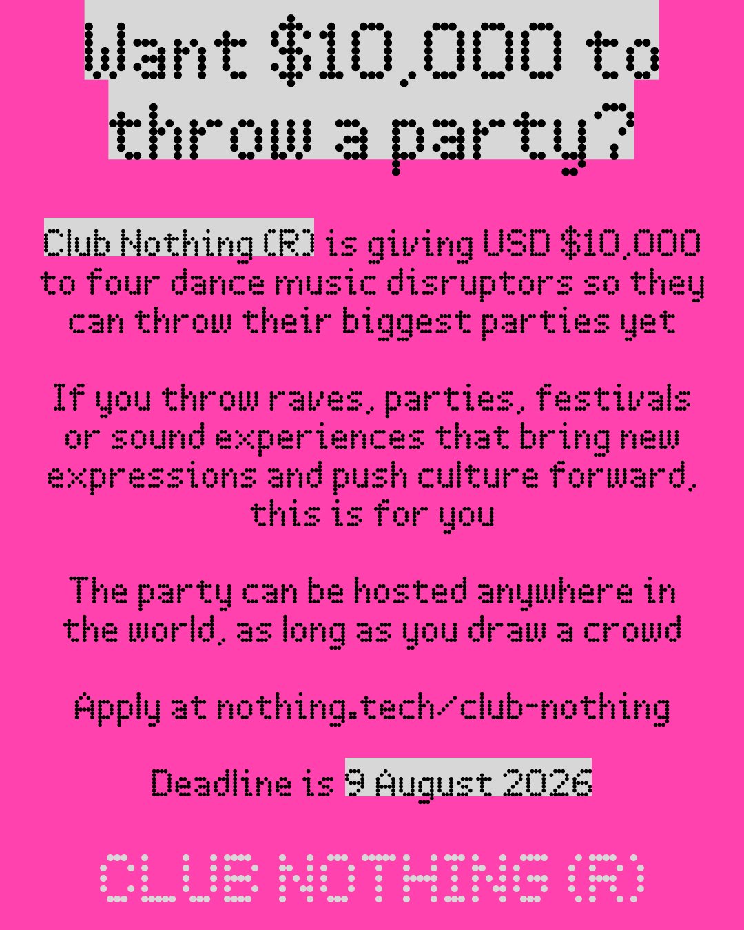 Nothing เปิดตัว Club Nothing อีเวนต์ Night Life พร้อมกองทุนสนับสนุนดนตรีอิสระ
