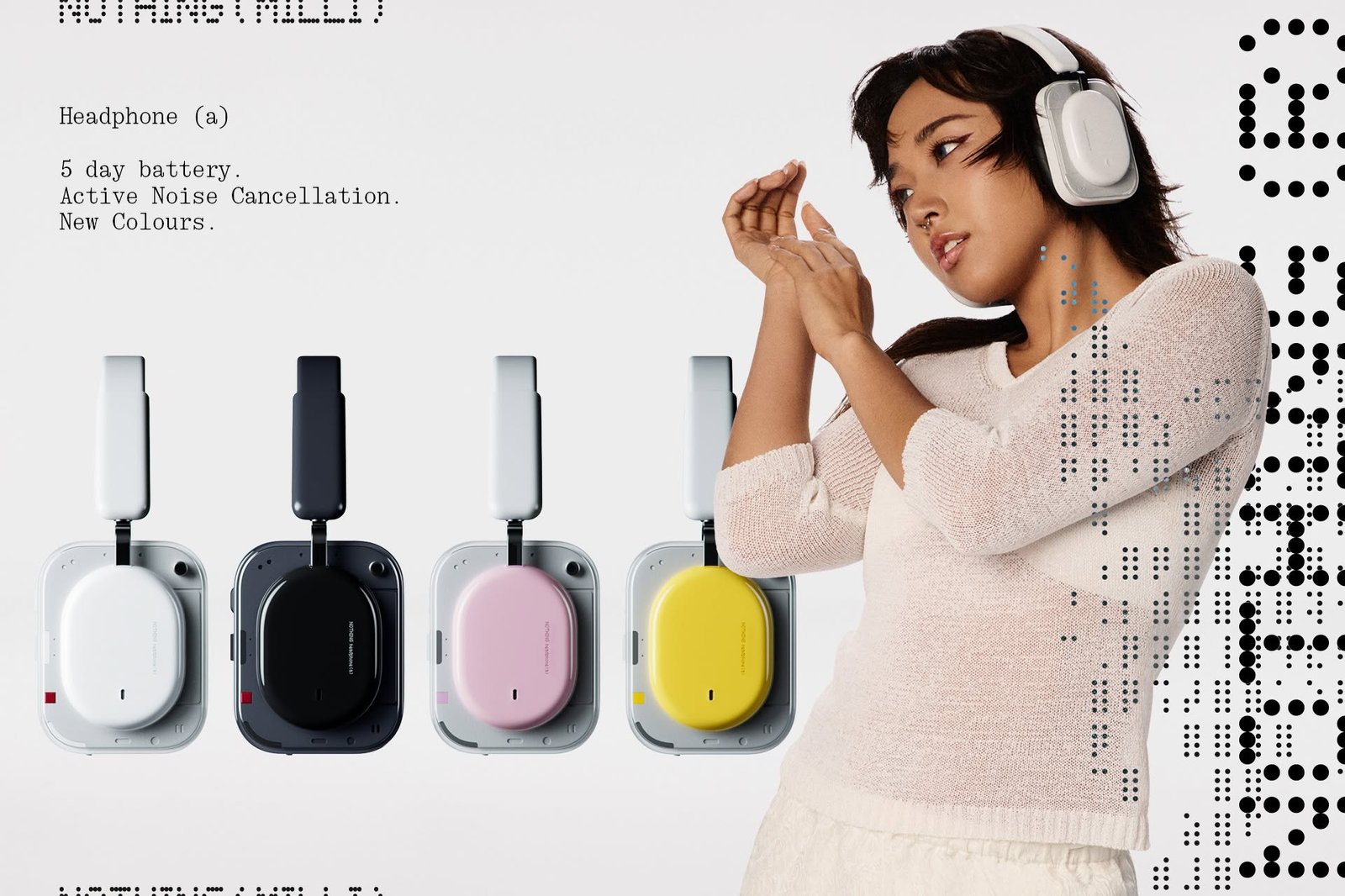 Nothing เปิดตัว Headphone (a) หูฟังครอบหู 4 สี แบตเตอรี่สูงสุด 135 ชั่วโมง ราคา 5,999 บาท
